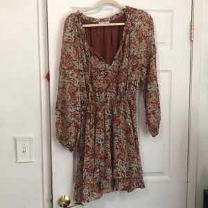 Floral dress with glitter accents